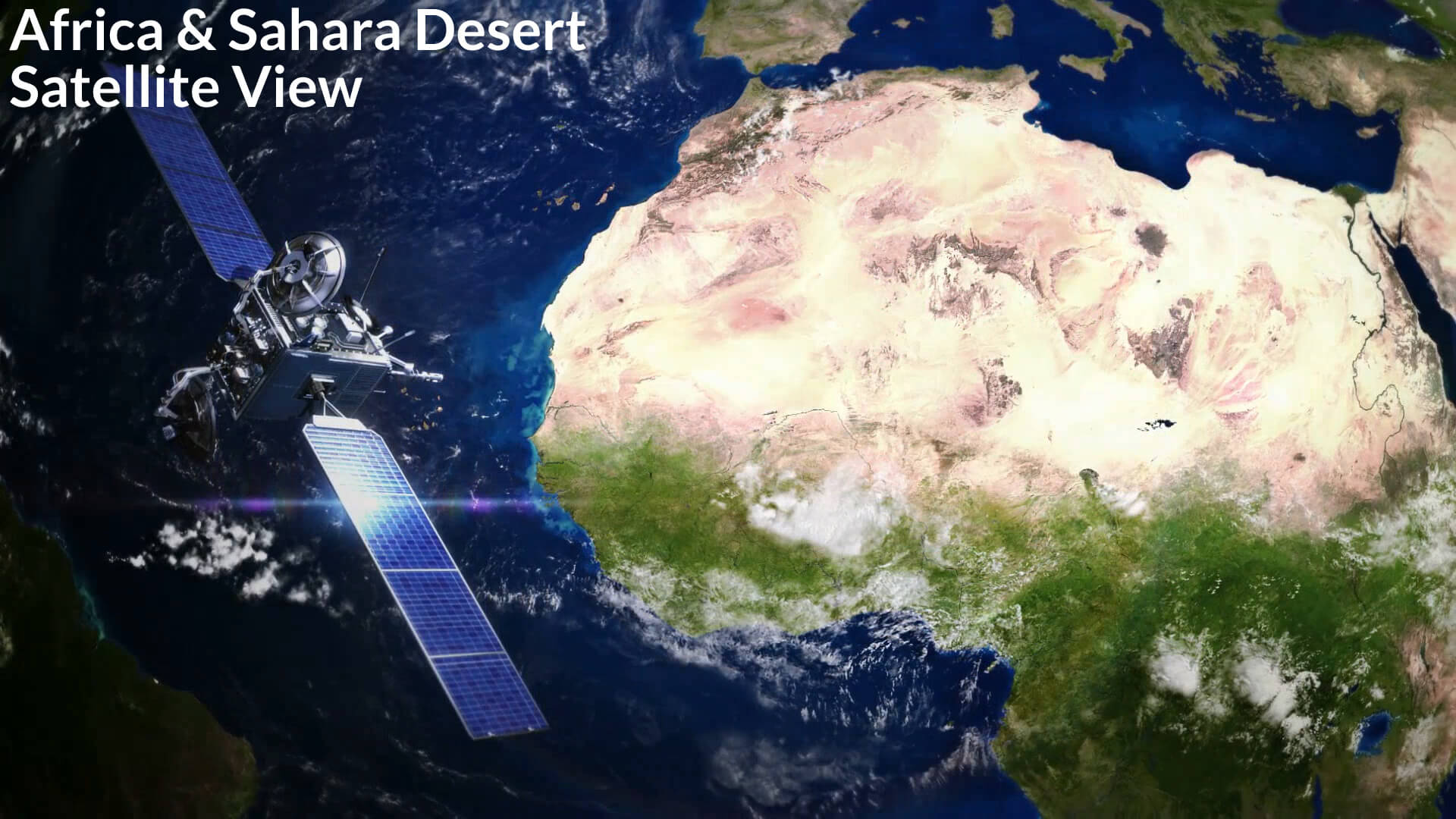 Africa and Sahara Desert Satellite View